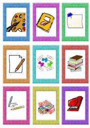 English Worksheet: CARD GAME: have got + school supplies: students practice all the time 1/2