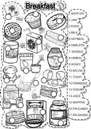 English Worksheet: BREAKFAST MATCH 