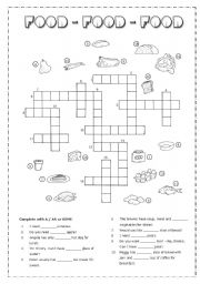 English Worksheet: Food