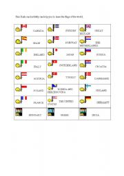 English worksheet: Flags of the world