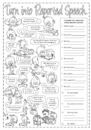 English Worksheet: Reported speech