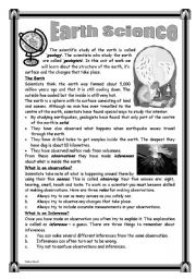 English Worksheet: Earth Science - (( 16 Pages )) - Teaching English through Science Topics - intermediate/advanced - editable - Colour version also available