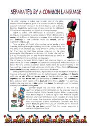 English Worksheet: Bristish English and American English