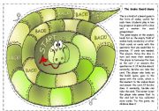 English Worksheet: Snake Board Game for every topic