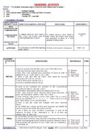 English Worksheet: lesson plan  