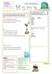 English Worksheet: Question Collector - House/Home