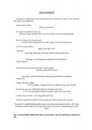 English Worksheet: THE ARGUMENT