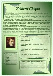 English Worksheet: Fr. Chopin