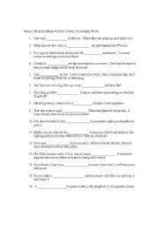 English Worksheet: Various vocab cloze (designed for use with textbook New English Pal II by Kirihara Shoten)