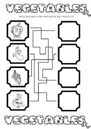 English Worksheet: Vegetables (3/4)