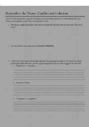 English Worksheet: Remember the Titans: Conflict and Cohesion