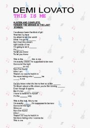 English Worksheet: SONG 