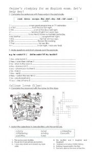 English Worksheet: Simple Past and films.