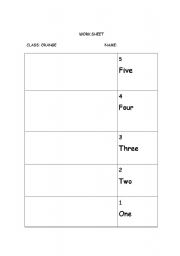 English Worksheet: counting numbers