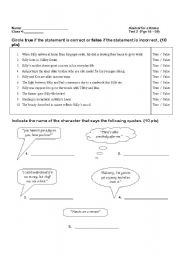 English worksheet: kes test