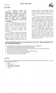 English worksheet: Inside Out Intermediate Test Unit 1-4.