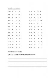 English worksheet: tha alphabet