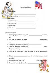 English worksheet: American Idioms