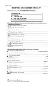 FCE Tenses Forms Paraphrasing 2nd part