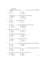 English worksheet: Grammar & Vocab multiple choices