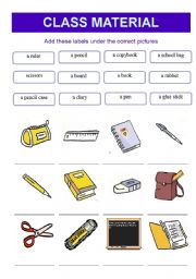 English Worksheet: Class material