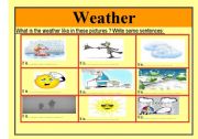 English Worksheet: weather conditions