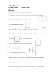 English worksheet: Fun listening/ craft exercise - make a paper helicopter