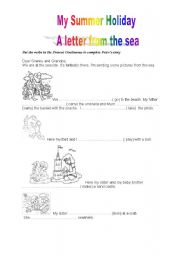 English worksheet: My Summer Holiday Photos - 2 pages