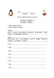 English Worksheet: I will