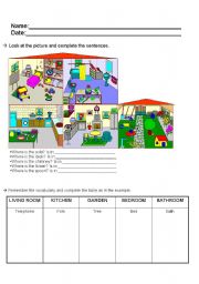 the house worksheet