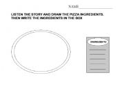 English Worksheet: Pizza story