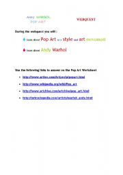 POP ART WEBQUEST