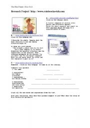 English Worksheet: Erin brokovich webquest