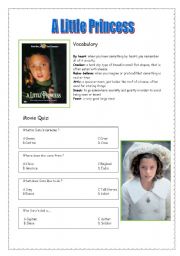 English Worksheet: A Little Princess 1