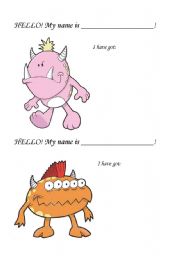 English Worksheet: BODY PARTS PART 2 - DESCRIBING MONSTERS