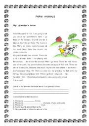 English Worksheet: FARM ANIMALS