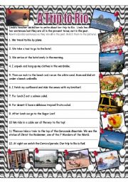 English Worksheet: A trip to Rio - A past tense exercise