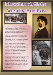 English Worksheet: Russian Artists-Vasiliy Surikov