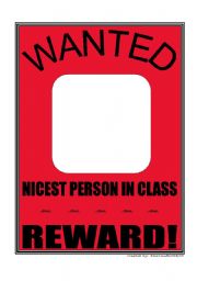 English Worksheet: Wanted!