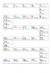English Worksheet: BODY IDIOMS
