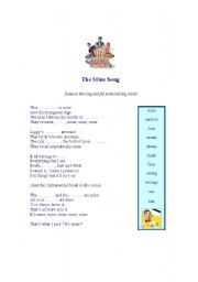 English worksheet: Stingys song 
