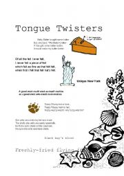 English Worksheet: Fun Tongue Twisters For All Ages