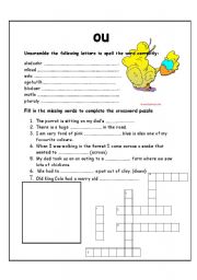 English worksheet: Phonics OU sound