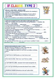 English Worksheet: CONDITIONAL TYPE 2