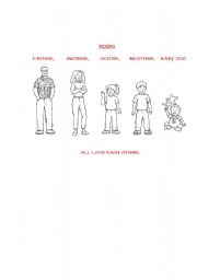 English Worksheet: FAMILY POEM