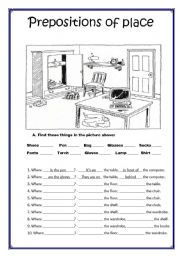 Prepositions of place