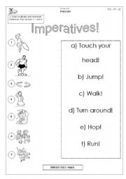 English Worksheet: Imperatives