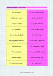 English Worksheet: Yes/No Questions BE
