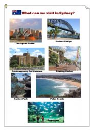 English Worksheet: What can we visit in Sydney?(1)