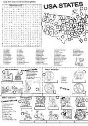 Wordsearch USA STATES